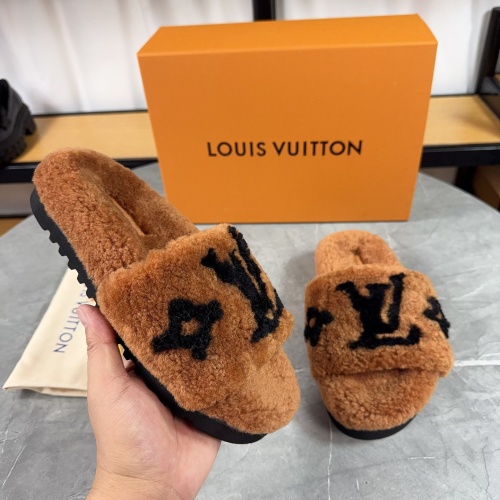 Cheap Louis Vuitton Slippers For Women #1266746 Replica Wholesale [$85.00 USD] [ITEM#1266746] on Replica Louis Vuitton Slippers