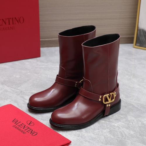 Cheap Valentino Boots For Women #1266793 Replica Wholesale [$150.00 USD] [ITEM#1266793] on Replica Valentino Boots