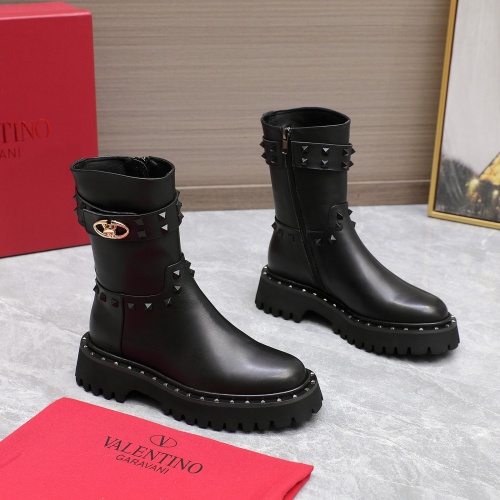 Cheap Valentino Boots For Women #1266819 Replica Wholesale [$140.00 USD] [ITEM#1266819] on Replica Valentino Boots