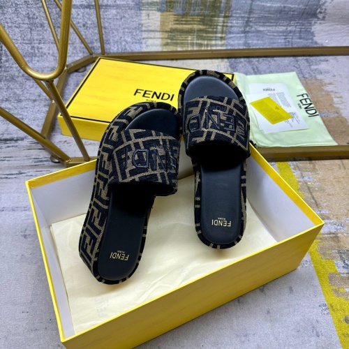 Cheap Fendi Slippers For Women #1266828 Replica Wholesale [$82.00 USD] [ITEM#1266828] on Replica Fendi Slippers