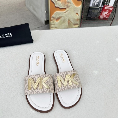 Cheap Michael Kors Slippers For Women #1266859 Replica Wholesale [$82.00 USD] [ITEM#1266859] on Replica Michael Kors Slippers