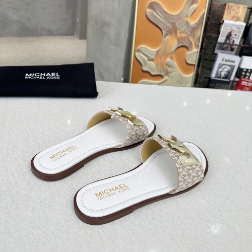 Cheap Michael Kors Slippers For Women #1266859 Replica Wholesale [$82.00 USD] [ITEM#1266859] on Replica Michael Kors Slippers