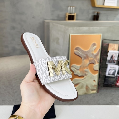 Cheap Michael Kors Slippers For Women #1266861 Replica Wholesale [$82.00 USD] [ITEM#1266861] on Replica Michael Kors Slippers