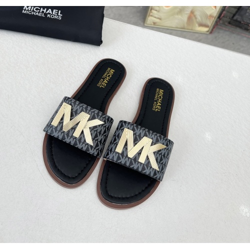 Cheap Michael Kors Slippers For Women #1266876 Replica Wholesale [$82.00 USD] [ITEM#1266876] on Replica Michael Kors Slippers