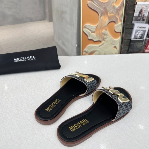 Cheap Michael Kors Slippers For Women #1266876 Replica Wholesale [$82.00 USD] [ITEM#1266876] on Replica Michael Kors Slippers