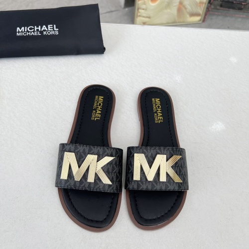 Cheap Michael Kors Slippers For Women #1266879 Replica Wholesale [$82.00 USD] [ITEM#1266879] on Replica Michael Kors Slippers