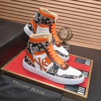 Cheap Philipp Plein PP High Tops Shoes For Men #1265113 Replica Wholesale [$105.00 USD] [ITEM#1265113] on Replica Philipp Plein PP High Tops Shoes