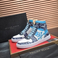 Cheap Philipp Plein PP High Tops Shoes For Men #1265781 Replica Wholesale [$105.00 USD] [ITEM#1265781] on Replica Philipp Plein PP High Tops Shoes