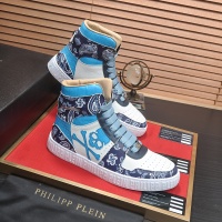 Cheap Philipp Plein PP High Tops Shoes For Men #1265781 Replica Wholesale [$105.00 USD] [ITEM#1265781] on Replica Philipp Plein PP High Tops Shoes