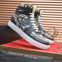 Cheap Philipp Plein PP High Tops Shoes For Men #1265785 Replica Wholesale [$105.00 USD] [ITEM#1265785] on Replica Philipp Plein PP High Tops Shoes