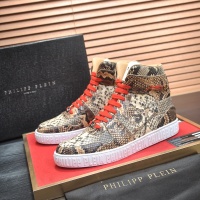 Cheap Philipp Plein PP High Tops Shoes For Men #1265786 Replica Wholesale [$105.00 USD] [ITEM#1265786] on Replica Philipp Plein PP High Tops Shoes