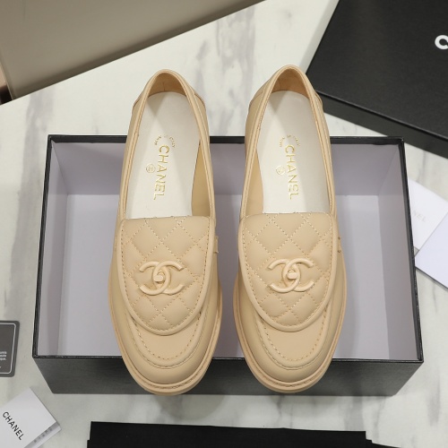 Cheap Chanel Leather Shoes For Women #1266960 Replica Wholesale [$92.00 USD] [ITEM#1266960] on Replica Chanel Leather Shoes