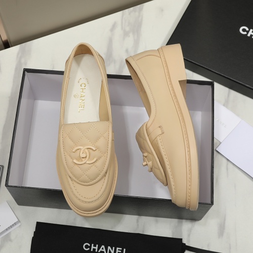 Cheap Chanel Leather Shoes For Women #1266960 Replica Wholesale [$92.00 USD] [ITEM#1266960] on Replica Chanel Leather Shoes