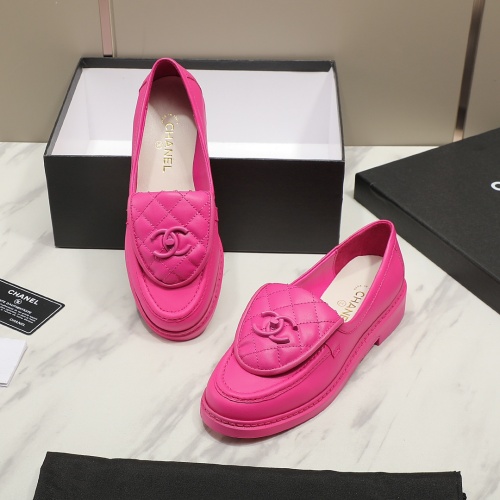 Cheap Chanel Leather Shoes For Women #1266961 Replica Wholesale [$92.00 USD] [ITEM#1266961] on Replica Chanel Leather Shoes