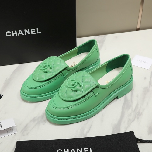 Cheap Chanel Leather Shoes For Women #1266962 Replica Wholesale [$92.00 USD] [ITEM#1266962] on Replica Chanel Leather Shoes