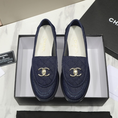 Cheap Chanel Leather Shoes For Women #1266968 Replica Wholesale [$92.00 USD] [ITEM#1266968] on Replica Chanel Leather Shoes