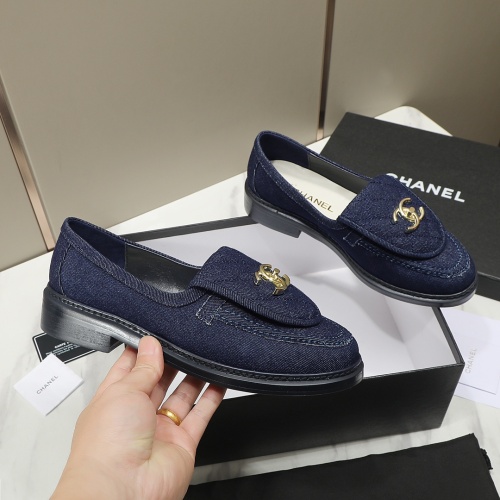 Cheap Chanel Leather Shoes For Women #1266968 Replica Wholesale [$92.00 USD] [ITEM#1266968] on Replica Chanel Leather Shoes