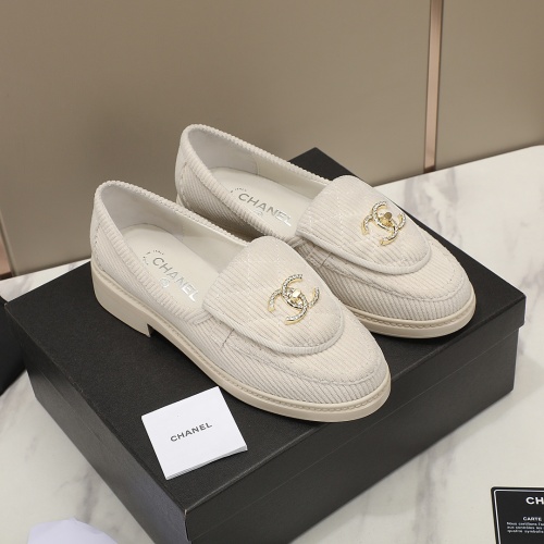 Cheap Chanel Leather Shoes For Women #1266969 Replica Wholesale [$92.00 USD] [ITEM#1266969] on Replica Chanel Leather Shoes