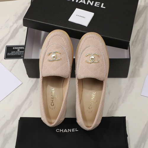 Cheap Chanel Leather Shoes For Women #1266970 Replica Wholesale [$92.00 USD] [ITEM#1266970] on Replica Chanel Leather Shoes