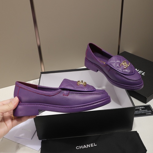 Cheap Chanel Leather Shoes For Women #1266971 Replica Wholesale [$92.00 USD] [ITEM#1266971] on Replica Chanel Leather Shoes