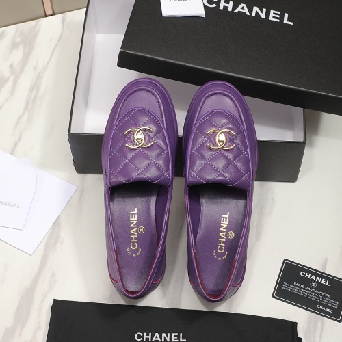 Cheap Chanel Leather Shoes For Women #1266971 Replica Wholesale [$92.00 USD] [ITEM#1266971] on Replica Chanel Leather Shoes