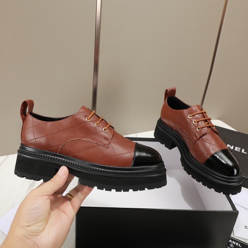 Cheap Chanel Leather Shoes For Women #1266972 Replica Wholesale [$100.00 USD] [ITEM#1266972] on Replica 