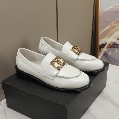 Cheap Chanel Leather Shoes For Women #1266977 Replica Wholesale [$98.00 USD] [ITEM#1266977] on Replica Chanel Leather Shoes