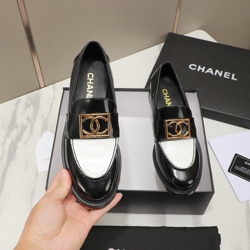 Cheap Chanel Leather Shoes For Women #1266978 Replica Wholesale [$98.00 USD] [ITEM#1266978] on Replica Chanel Leather Shoes