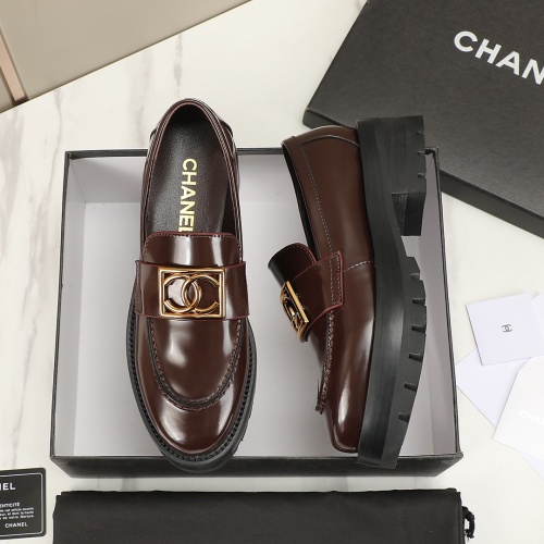 Cheap Chanel Leather Shoes For Women #1266984 Replica Wholesale [$102.00 USD] [ITEM#1266984] on Replica 