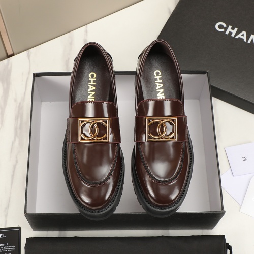 Cheap Chanel Leather Shoes For Women #1266984 Replica Wholesale [$102.00 USD] [ITEM#1266984] on Replica 