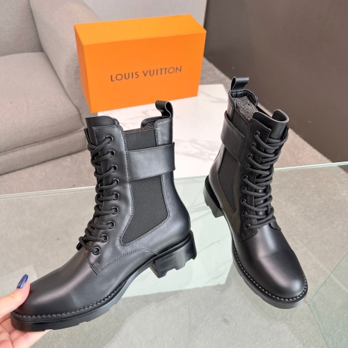 Cheap Louis Vuitton Boots For Women #1267023 Replica Wholesale [$102.00 USD] [ITEM#1267023] on Replica Louis Vuitton Boots