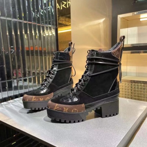 Cheap Louis Vuitton Boots For Women #1267037 Replica Wholesale [$100.00 USD] [ITEM#1267037] on Replica Louis Vuitton Boots