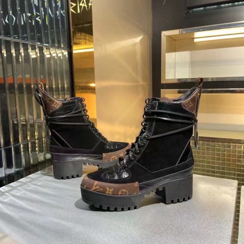 Cheap Louis Vuitton Boots For Women #1267037 Replica Wholesale [$100.00 USD] [ITEM#1267037] on Replica Louis Vuitton Boots