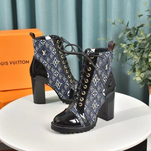 Cheap Louis Vuitton Boots For Women #1267045 Replica Wholesale [$92.00 USD] [ITEM#1267045] on Replica Louis Vuitton Boots