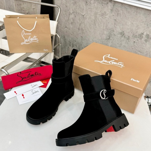 Cheap Christian Louboutin Boots For Women #1267052 Replica Wholesale [$112.00 USD] [ITEM#1267052] on Replica Christian Louboutin Boots