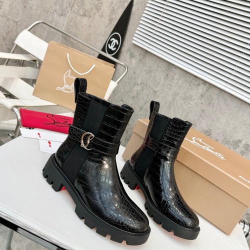 Cheap Christian Louboutin Boots For Women #1267058 Replica Wholesale [$112.00 USD] [ITEM#1267058] on Replica Christian Louboutin Boots