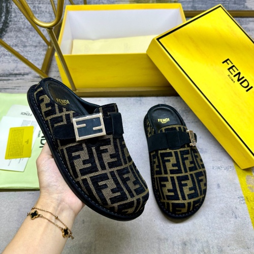 Cheap Fendi Slippers For Women #1267069 Replica Wholesale [$88.00 USD] [ITEM#1267069] on Replica Fendi Slippers