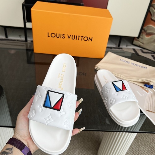 Cheap Louis Vuitton Slippers For Women #1267072 Replica Wholesale [$76.00 USD] [ITEM#1267072] on Replica Louis Vuitton Slippers