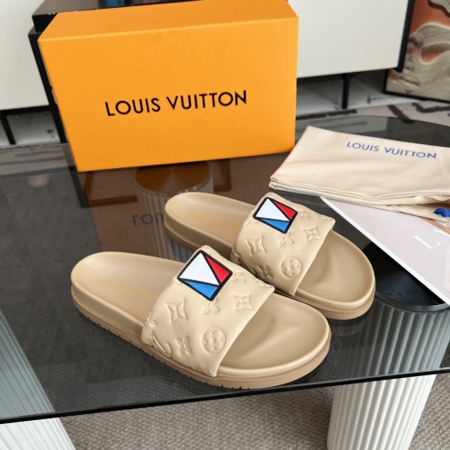 Cheap Louis Vuitton Slippers For Women #1267073 Replica Wholesale [$76.00 USD] [ITEM#1267073] on Replica Louis Vuitton Slippers