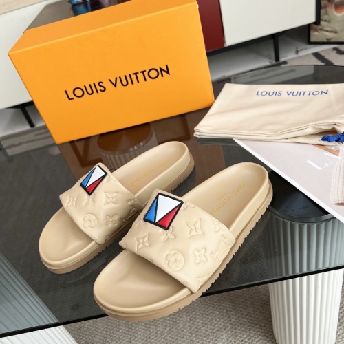 Cheap Louis Vuitton Slippers For Women #1267073 Replica Wholesale [$76.00 USD] [ITEM#1267073] on Replica Louis Vuitton Slippers