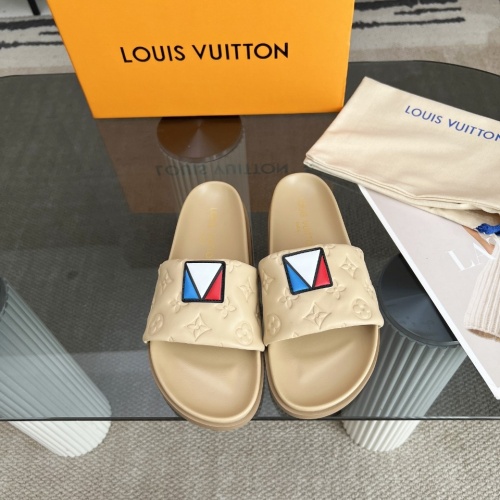 Cheap Louis Vuitton Slippers For Women #1267073 Replica Wholesale [$76.00 USD] [ITEM#1267073] on Replica Louis Vuitton Slippers