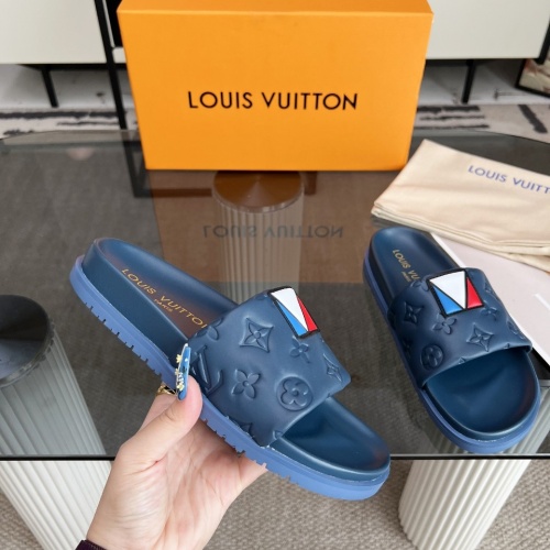 Cheap Louis Vuitton Slippers For Women #1267074 Replica Wholesale [$76.00 USD] [ITEM#1267074] on Replica Louis Vuitton Slippers