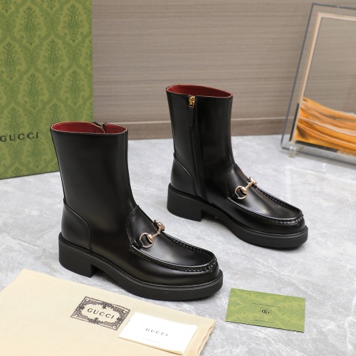 Cheap Gucci Boots For Women #1267130 Replica Wholesale [$140.00 USD] [ITEM#1267130] on Replica Gucci Boots