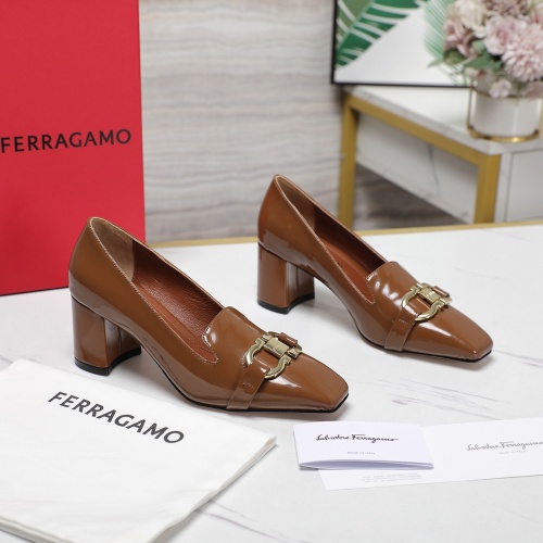 Cheap Salvatore Ferragamo High-Heeled Shoes For Women #1267141 Replica Wholesale [$108.00 USD] [ITEM#1267141] on Replica Salvatore Ferragamo High-Heeled Shoes