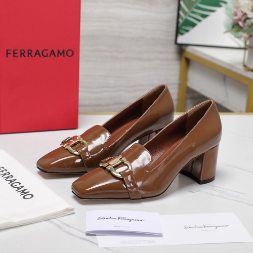 Cheap Salvatore Ferragamo High-Heeled Shoes For Women #1267141 Replica Wholesale [$108.00 USD] [ITEM#1267141] on Replica Salvatore Ferragamo High-Heeled Shoes