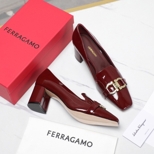 Cheap Salvatore Ferragamo High-Heeled Shoes For Women #1267142 Replica Wholesale [$108.00 USD] [ITEM#1267142] on Replica Salvatore Ferragamo High-Heeled Shoes