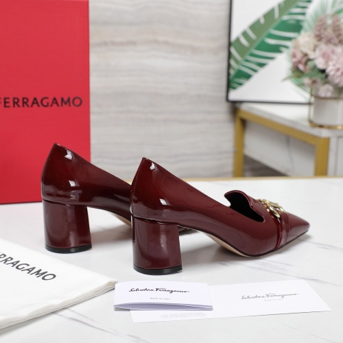 Cheap Salvatore Ferragamo High-Heeled Shoes For Women #1267142 Replica Wholesale [$108.00 USD] [ITEM#1267142] on Replica Salvatore Ferragamo High-Heeled Shoes