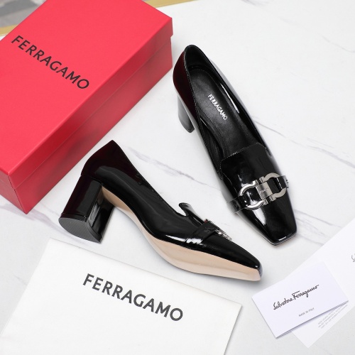 Cheap Salvatore Ferragamo High-Heeled Shoes For Women #1267143 Replica Wholesale [$108.00 USD] [ITEM#1267143] on Replica Salvatore Ferragamo High-Heeled Shoes