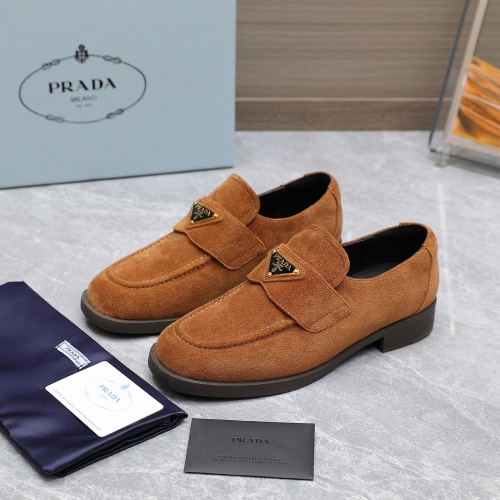 Cheap Prada Leather Shoes For Women #1267149 Replica Wholesale [$102.00 USD] [ITEM#1267149] on Replica Prada Leather Shoes