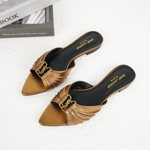 Cheap Yves Saint Laurent YSL Slippers For Women #1267163 Replica Wholesale [$85.00 USD] [ITEM#1267163] on Replica Yves Saint Laurent YSL Slippers